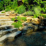 designscape, hardscaping, limestone, natural stone steps, lake monroe, bloomington indiana,