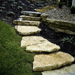 hardscape, natural stairs